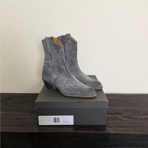 John Varvatos Wainwright Western Boot in Steel Blue
